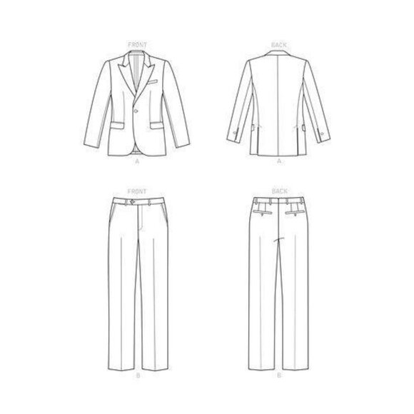 Simplicity Sewing Pattern 9241 Mens Suit Size 44-52 - Picture 3 of 5